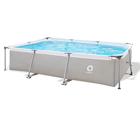 Avenli Pool 300 x 207 x 65 cm Frame Stahlrahmen Aufstellpool ohne Pumpe grau Framepool rechteckig Swimming Schwimmbecken Ersatzpool