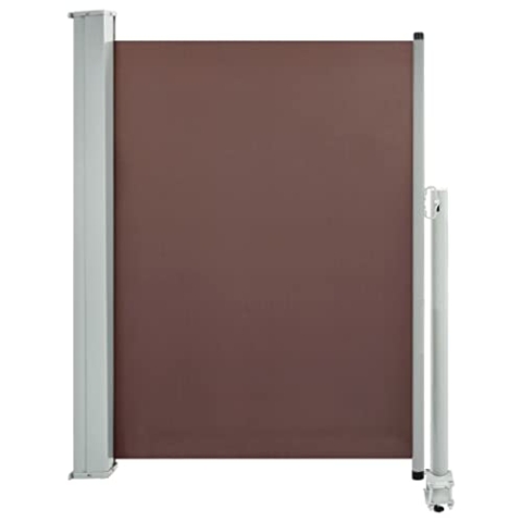 vidaXL Seitenmarkise Ausziehbar Sonnenschutz Sichtschutz Windschutz Seitenrollo Markise Seitenwandmarkise Balkon Garten Terrasse 100x300cm Braun