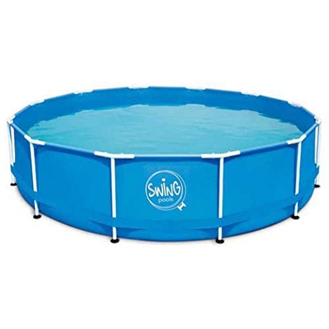 Swing Metal Frame Pool 4,57x1,22 m | Schwimmbecken | Aufstellbecken | Schneller Aufbau | Langlebig | Swimmingpool | Robust