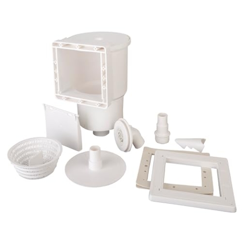 Gre AR100 – Skimmer zur Reinigung und Wasseraufbereitung von Standardpools + Einlassventil. Filtersystem für Pools, Farbe Weiß, 27 x 22 x 35 cm