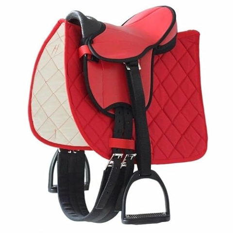 German Riding Sattelset Little Star rot