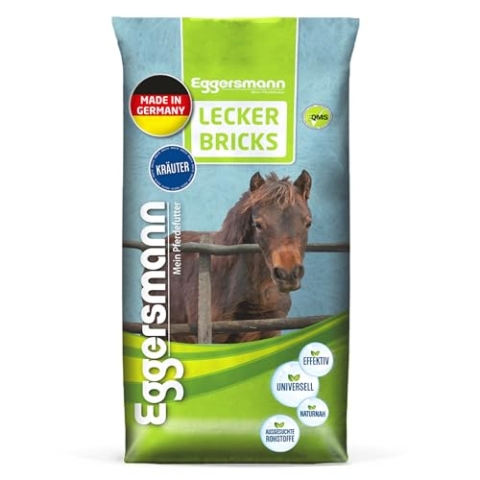 Eggersmann Mein Pferdefutter 25kg Pferde-Leckerlis | Lecker Bricks für Pferde & Ponys | Natürlicher Kräuter-Geschmack | Perfekt als Belohnung & für zwischendurch | Pferde-Zubehör