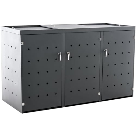 CLP Mülltonnen-Verkleidung Nelli I Box Für 240L-Abfalltonne, Farbe:anthrazit, Größe:198x80x116 cm