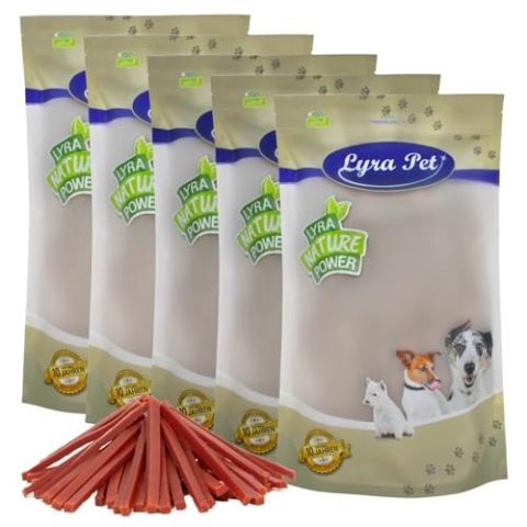 Lyra Pet® 5 kg Entenbruststreifen | Kausnack von der Ente | Leckerli auch für Welpen und ältere Hunde | Idealer Belohnungs- und Trainingssnack | Gut verträglich | Wiederverschließbar