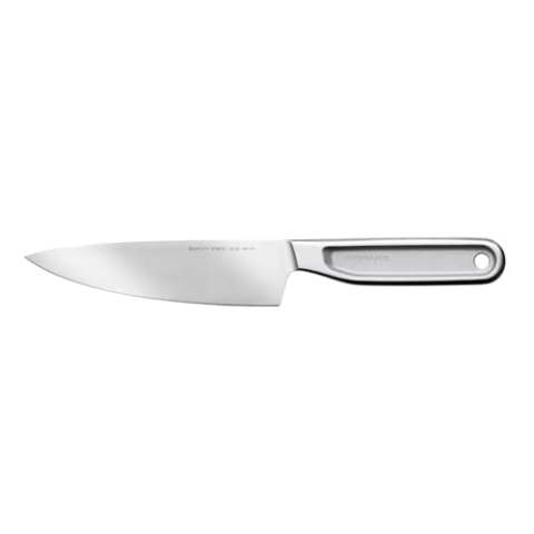 Fiskars All Steel Kochmesser, Klein, Gesamtlänge: 25,3 cm, Japanischer Aichi-Hartstahl, 1062886
