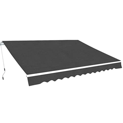 vidaXL Gelenkarmmarkise 400cm Anthrazit Markise Sonnenschutz Terrasse Balkon