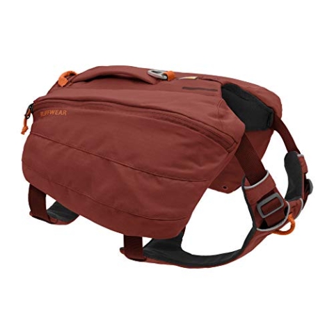 RUFFWEAR Hunderucksack, Bequeme Satteltasche für Tageswanderungen und Längeres Tragen, Für Sehr Kleine Hunderassen, Front Range Day Pack, Farbe Red Clay, Größe XS