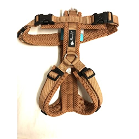 Petlando Brustgeschirr Mesh Y-Comfort XL Cognac (Halsumfang 60-108 cm, Brustumfang 68-100 cm)