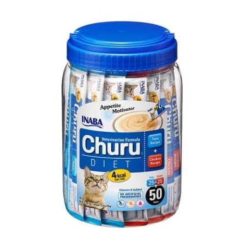 CHURU Hähnchen- und Thunfischdiät mit 50 Beuteln à 14 g