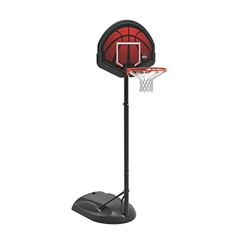 LIFETIME Basketballkorb mit Ständer für Kinder & Erwachsene | Höhenverstellbare Basketballanlage 167-228 cm Schwarz