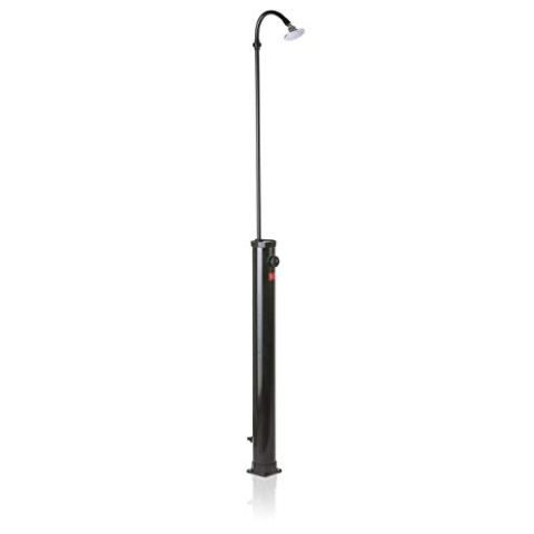 Gre AR1009 - Solardusche für den Außenbereich. Gartendusche aus schwarzem PVC, mit einem Fassungsvermögen von 9 Litern