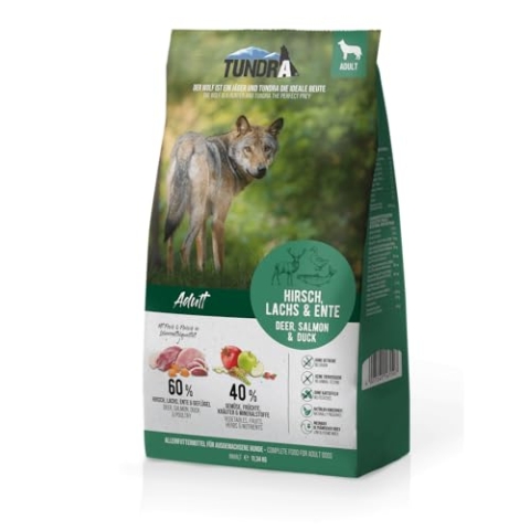 Tundra Trockenfutter Hundefutter Hirsch, Ente & Lachs - getreidefrei (11,34 kg)
