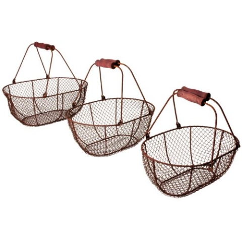 Esschert WB5 Drahtkörbe antikbraun 3-er Set