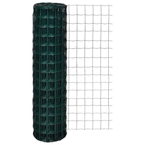 vidaXL Gartenzaun Maschendraht Gitterzaun Schweißgitter 10x1,5m mit 100x100mm Maschenweite