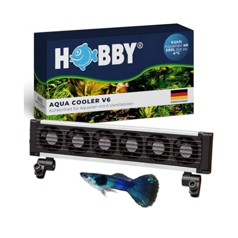 HOBBY Aquaristik Aqua Cooler V6 I Kühleinheit für Aquarien ab 300L I leise Aquarienkühlung mit 6 Ventilatoren I effektive Temperaturkontrolle I geeignet für Süßwasser- und Meerwasseraquarien