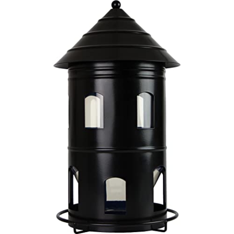 Wildlife Garden WG326 Gigant Futterstation Schwarz - Vogelfutterhaus aus Metall