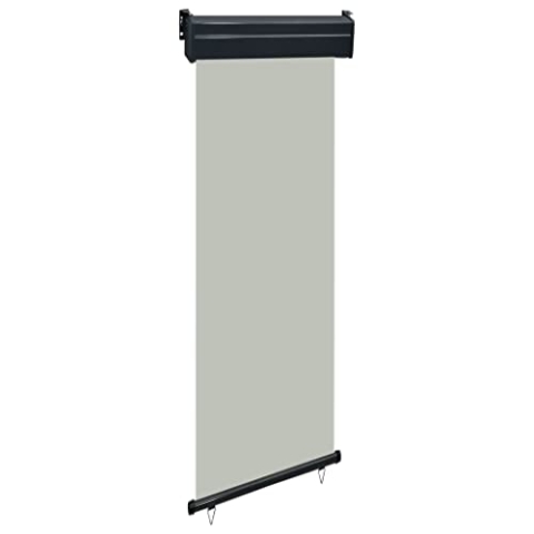 vidaXL Balkon Seitenmarkise Senkrechtmarkise Sonnenschutz Sichtschutz Windschutz Markise Außenrollo Balkonrollo Beschattung 65x250cm Grau
