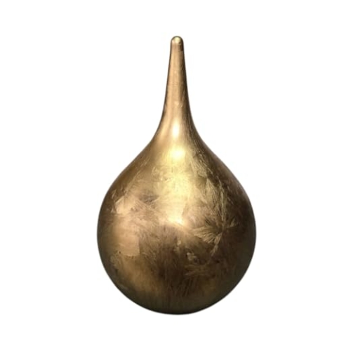 Terroso Mini Urne | Elegante Urn aus Glas für geliebte Menschen Urne Hund und Katze | 200 ml Erinnerungsstück - Tropfenform – Gold Frost