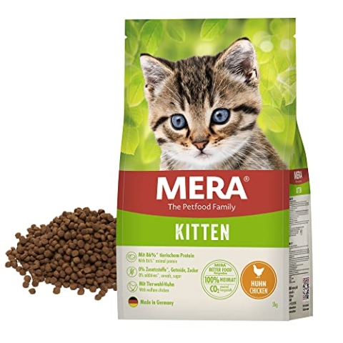 MERA Cats Kitten Huhn (10kg), Trockenfutter für heranwachsende Katzen, getreidefrei & nachhaltig, mit hohem Fleischanteil