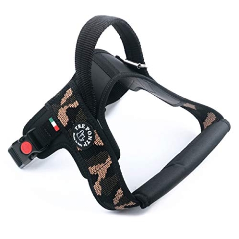 Latz Hund TG. Große Brustgurt mit Stirnband grau Mis. M