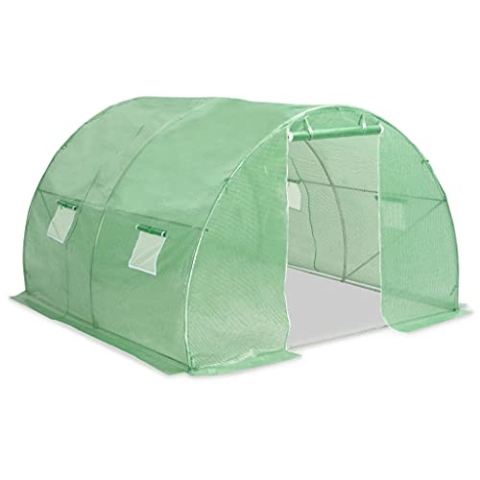 vidaXL Gewächshaus 9 m² 300x300x200 cm Treibhaus Tomatenhaus Frühbeet Garten Schwarz