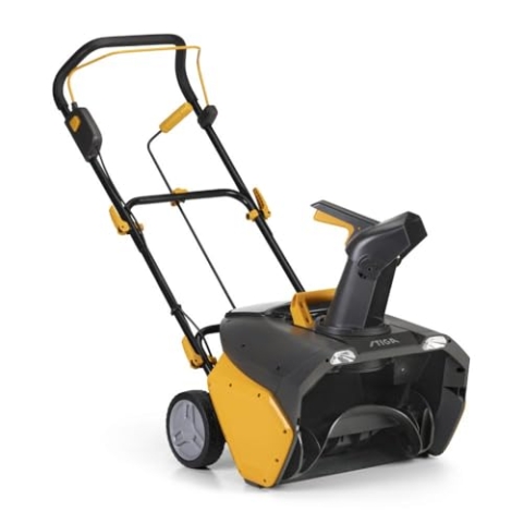 STIGA 7 Series Schneefräse - Leichtgewicht, Dual-Batterie-System, bürstenloser Motor, 50 cm Räumbreite, Verstellbarer Deflektor, LED-Leuchten, Akku und Ladegerät Nicht im Lieferumfang enthalten