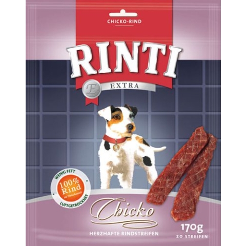 Rinti | Extra Chicko - Herzhafte Rindstreifen | 9 x 170 g