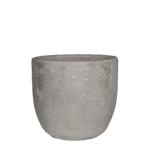 Mica decorations Übertopf JIMMY, rund 708773, grau, H 18 d 19 cm