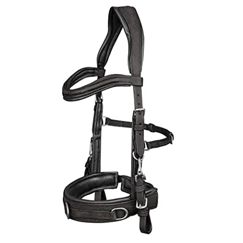 WALDHAUSEN Lederkappzaum, Anatomic, schwarz, PON