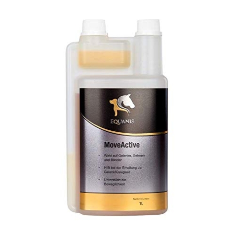 Equanis MoveActive | 1l | Flüssiges Glucosamin und MSM für Pferde | Das Ergänzungsfuttermittel kann dabei helfen Gelenkbeschwerden bei Pferden zu verringern