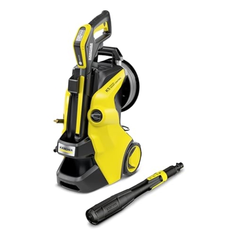 Kärcher Hochdruckreiniger K 5 Premium Smart Control Flex, Druck: max. 145 bar, Fördermenge: 500 l/h, Flächenleistung: 40 m²/h, Schlauchtrommel, Hochdruckschlauch und -Pistole