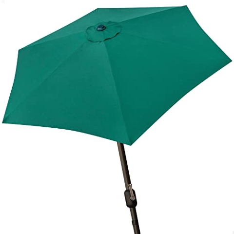 Großer Gartenschirm, 6-eckiger Sonnenschirm, Balkonschirm, Ø 300 cm, grün, Aluminiummast, Ø 48 mm, mit Kurbel, Belüftungsdach, Aktive Garden
