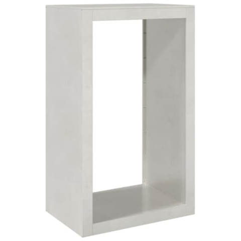 vidaXL Brennholzregal, Kaminholzregal mit Stauraum, Holzregal Holzlager für Brennholz, Außen Feuerholzregal Kaminholzständer, Edelstahl
