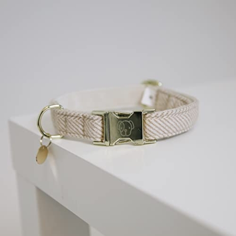 Kentucky - Hunde Halsband Wolle beige M'36-52cm