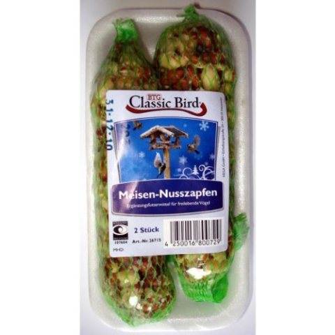 40 Stück Classic Bird Meisen-Nußzapfen Wintervogelfutter (20 x 2 Stück)