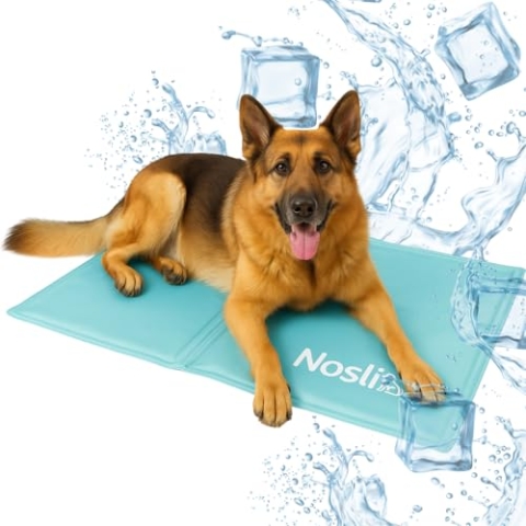 Nosli Kühlmatte für Hunde, Katzen & Menschen (76x103cm) • Selbstkühlende Hundematte mit Gel • Gel-Kühldecke Hund • Matte für Haustiere & Mensch