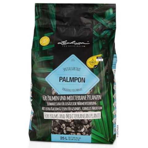 LECHUZA-Pflanzsubstrat PALMPON 25 Liter | für Palmen und mediterrane Pflanzen|torffrei und vorgedüngt |19544