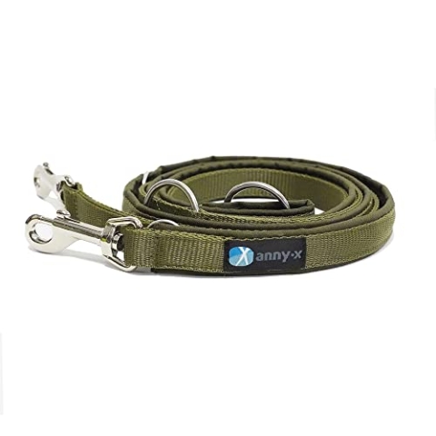 anny-x teilgepolsterte Führleine Classic Bolt Fun Oliv Oliv 3m