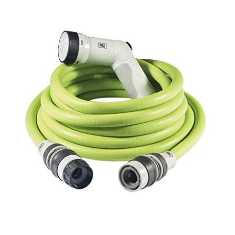 FITT IKON 20 m - Gartenschlauch, ausziehbar, kompakt, leicht und sofort einsatzbereit, mit Multifunktions-Pistole, Limette