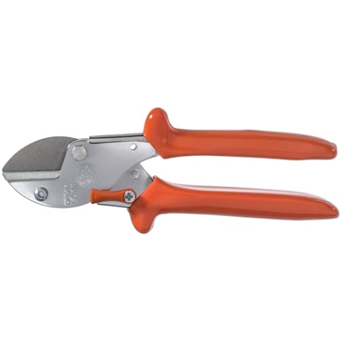 Original LÖWE 5 Profi Amboss Gartenschere 5.104 mit rostfreier und antihaftbeschichteter Stahlklinge - handliche und kleine Ambossschere ideal zum Schneiden von Obstbaum Apfelbaum Kirschbaum, 5104