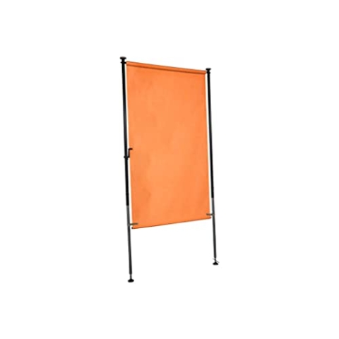 Angerer Freizeitmöbel GmbH Balkonsichtschutz Standard - Senkrechtmarkise für Sicht- und Sonnenschutz - Montage ohne Bohren und Dübeln - ideale Balkonmarkise für Mietwohnungen (Orange, 120 cm)