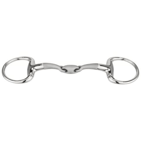 Sprenger SATINOX Olivenkopf Unterlegtrense 14 mm doppelt gebrochen - Edelstahl rostfrei, 135 mm Weite
