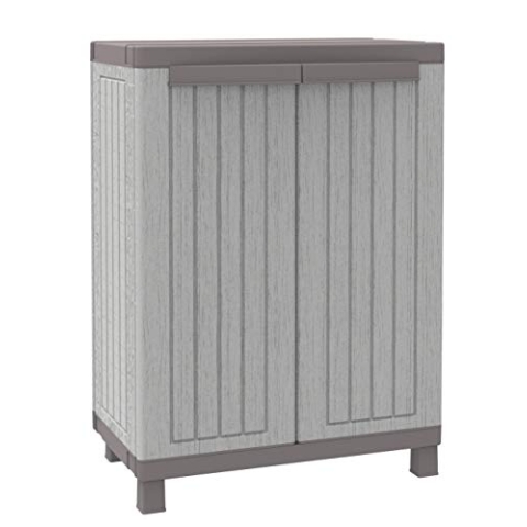 Terry, C-Wood 680, Schrank mit zwei Türen in Holz-Optik und einem Einlegeboden, für innen und außen - 68 x 39 x 91,5 cm