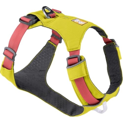 RUFFWEAR Hi & Light Dog Harness, No Pull Harness for Dogs Small, Medium Large & XL. Fully Adjustable Lightweight Harnesses with Aluminium Lead Attachment Portal & ID Bag, Lichen Green (XS, 43-56cm)