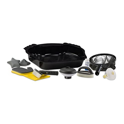 EXIT TOYS Spa-Starterkit - Hält das Wasser sauber - Inklusive rutschfestem Fußbad - Inklusive schwimmender LED-Leuchte - Reinigungsmittel für Spas in einem Set - Misst die Wasserqualität