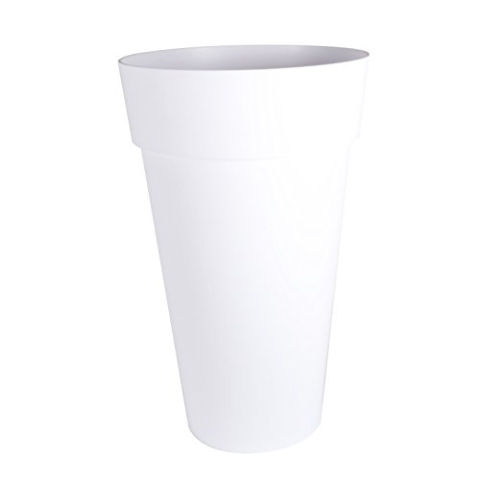 EDA - Blumentopf, hoch, XXL, Toskana, Ø 48 cm, Volumen 90 l, Ø 48 x H 80 cm, Weiß