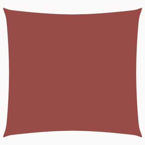 vidaXL Sonnensegel Wasserfest Sonnenschutz Windschutz Sonnendach UV Schutz Garten Terrasse Balkon Oxford-Gewebe Quadratisch 6x6m Terrakottarot