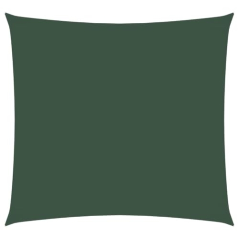 vidaXL Sonnensegel Wasserfest Sonnenschutz Windschutz Sonnendach UV Schutz Garten Terrasse Balkon Oxford-Gewebe Quadratisch 4x4m Dunkelgrün