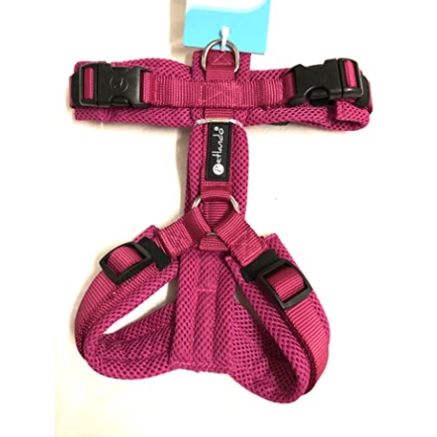 Petlando Brustgeschirr Mesh Y-Comfort Fuchsia L (Halsumfang 46-80 cm, Brustumfang 56-82 cm)