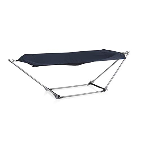 Campart BE-0640 tragbares Campingbett – klappbares Gestell – Aufbewahrungstasche, Grau